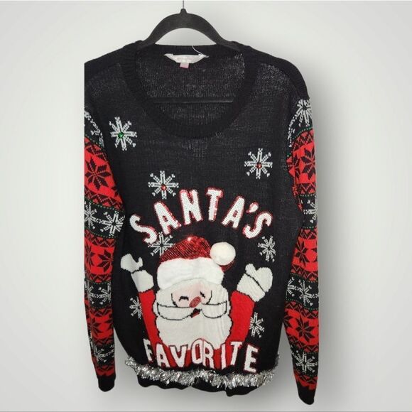 No Boundaries Christmas sweater Santa's Favorite Size XXL 3x - Picture 1 of 6